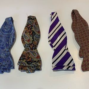 4 silk bow ties